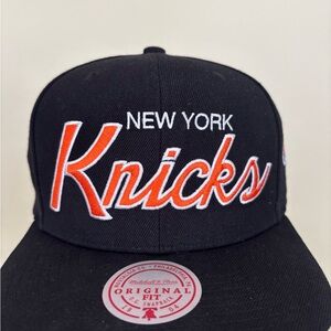 Mitchell & Ness Black and Orange New York Knicks Cap